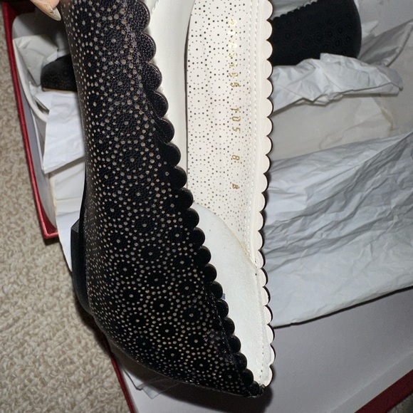 Salvatore Ferragamo Varina Black Leather Bow Buckle Size 8 Ballet Flats Shoes - Picture 10 of 10